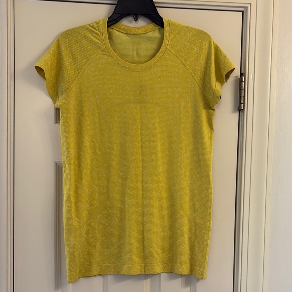 Lululemon Athletica Yellow Swiftly  Short Sleeve Tee